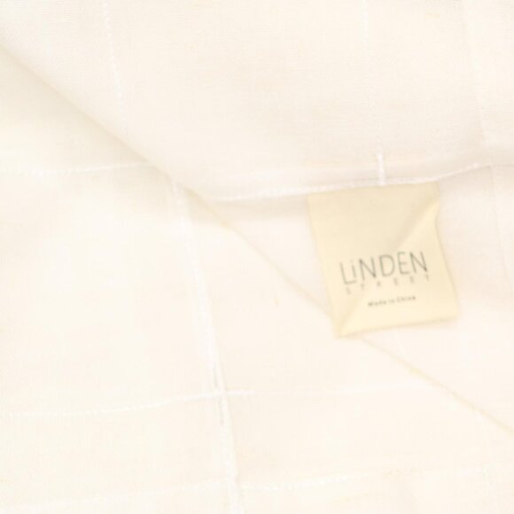 NEW Linden Street Blend Woven Basketweave Rod Curtain Panel Off White 52x84 - Picture 3 of 4